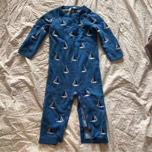 Janie and Jack knit onesie with sail boats